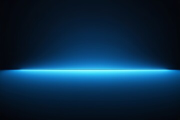 Wall Mural - a blue light shines brightly on a dark background