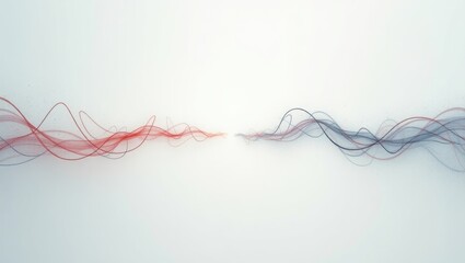 Poster - Vanishing Gradient Problem. Two red and blue lines are on white surface