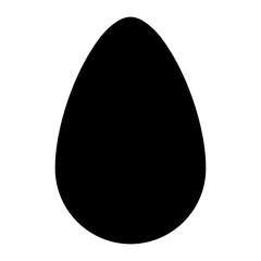 Poster - Sleek Black Egg Shape egg layout for Easter decoration