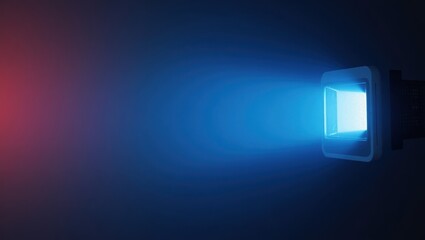 Poster - Luminance. Light is shining brightly through open door of cell phone