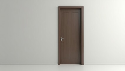 Poster - Soundproof Door. Door is open in white room with white floor