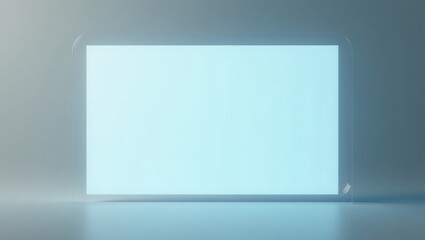 Poster - Transparent Tv. Light is shining brightly on white surface