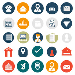 Poster - Icon Collection of Business, Travel, People, and Technology Elements