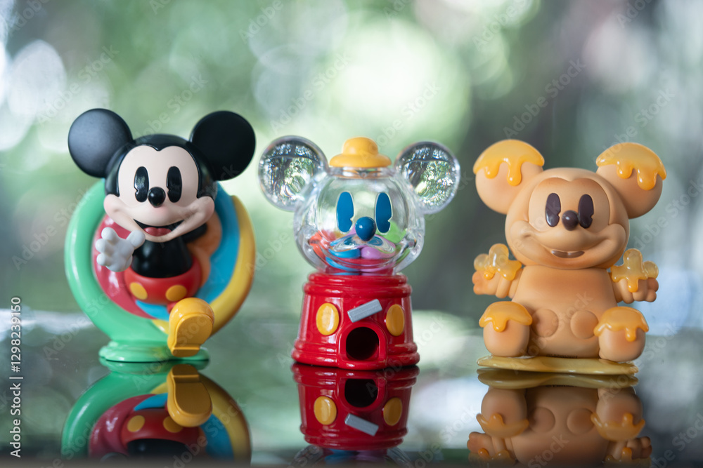 Mickey Using A Machine Bangkok, Thailand - February 12, 2025 : Disney Mickey Childhood of ...