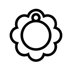 Poster - Elegant flower shape ornament icon representing decoration and design in vector format suitable for various applications