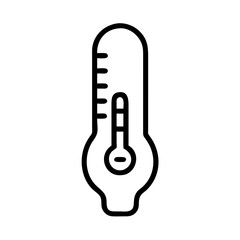 Poster - Simple vector icon representing a thermometer for temperature measurement in various settings