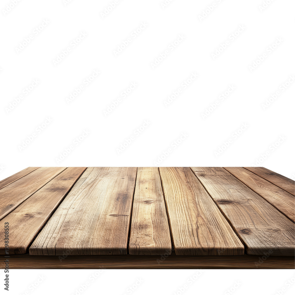 Wood table isolated on transparent background for various design ...