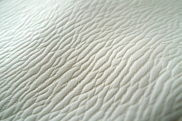 Poster - Close-up of smooth white leather featuring subtle textures, ideal for fashion, upholstery, and design projects, creating a clean and sophisticated background for various applications.