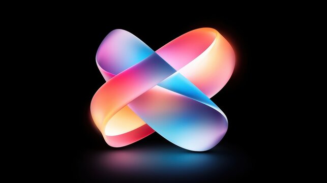 A 3D rendering of a colorful, abstract design.