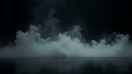 Wall Mural - this image, created with ai, is a stunning and atmospheric digital artwork. it features a dark, hori
