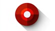 © qois - Red circular graphic, top view, flat design