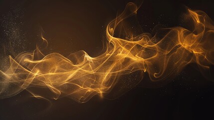 Poster - Abstract background with glowing yellow smoke or fire.