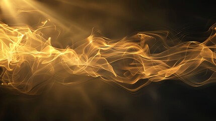 Poster - Abstract background with glowing yellow smoke or fire.