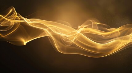 Poster - Abstract glowing golden wave.