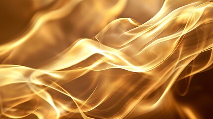 Poster - Abstract background with glowing golden smoke or fire.