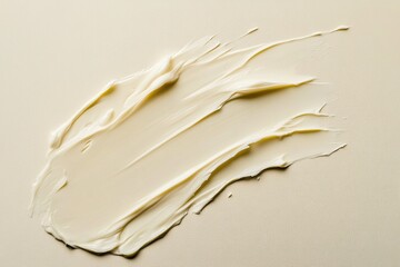 Fototapete - Creamy white substance spread across a textured surface highlighting its smoothness and thickness in natural light
