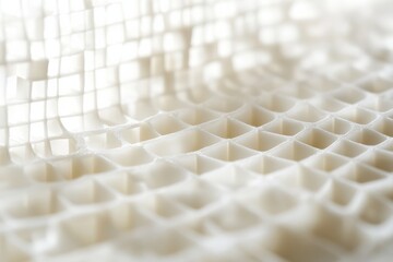 Aufkleber - Textured surface showing intricate geometric pattern of a white material with a 3D grid design