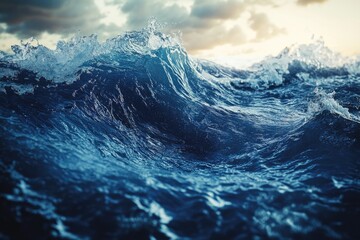 Wall Mural - a serene ocean scene with a clear blue sky