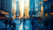 © maxximmm - Blurred image of people walking down a city street. Equity private firms are the largest private equity firms in the world. Distressed assets are a common problem in the lifestyle financial sector.