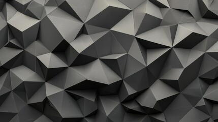 Poster - Abstract Dark Geometric Background with Sharp Triangular Shapes