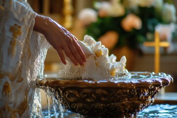 A person adding ingredients to a bowl, possibly cooking or meal preparation