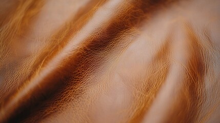 Poster - Textured Brown Leather Fabric Close Up for Backgrounds and Design