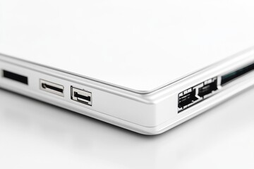 Poster - Close-up view of a laptop computer on a table