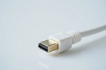 Poster - A close-up shot of a cable connected to a computer