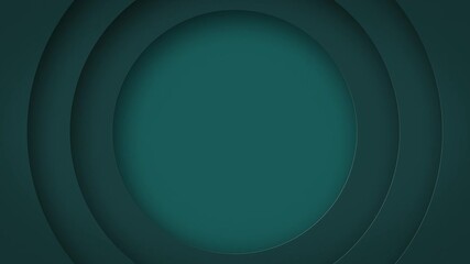 Wall Mural - 3d motion background with dark green circles expanding and overlapping at 60fps