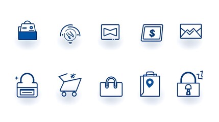Aufkleber - Elegant and well organized set of 15 linear icons representing financial incentives discount offers cashback bonuses and membership perks in a modern and visually appealing style