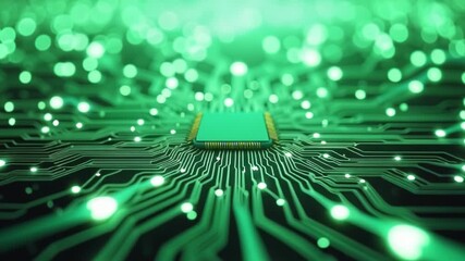 Aufkleber - Green circuits illustration