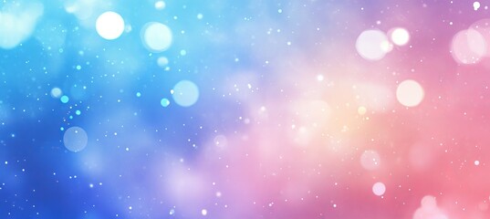 Poster - Soft Pastel Bokeh Background Dreamy Pink Blue Abstract Sparkle Texture Elegant Design Festive Shimmering Light Overlay Romantic Wedding Invitation    