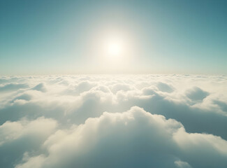 Wall Mural - white clouds in the blue sky, high-resolution, high-quality, high-detail, professional photography, 