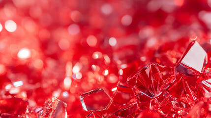 Poster - Vibrant red broken glass background for creative design and decoration