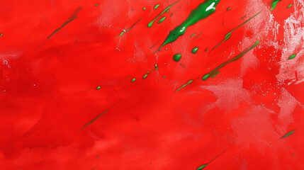 Poster - Abstract red and green ink background for creative design