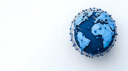 Poster - Global Connectivity Concept with Network Lines and Earth Model