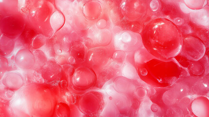 Poster - Abstract red ink blots with varied textures for artistic design and background use