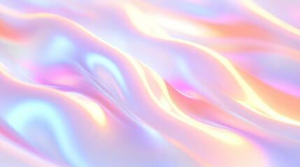 Poster - Abstract iridescent wave pattern with soft blurred edges for creative backgrounds