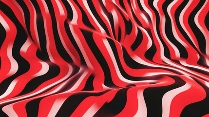 Poster - Abstract wavy red and black pattern background for modern design