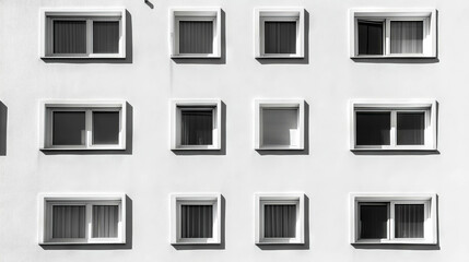Poster - Modern minimalist architecture and abstract windows design for creative projects