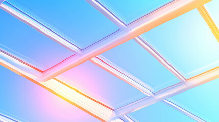 Poster - Abstract architectural sky feature with vibrant skylights for modern design concepts