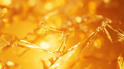 Poster - Abstract shattered glass texture with vibrant warm light for design projects
