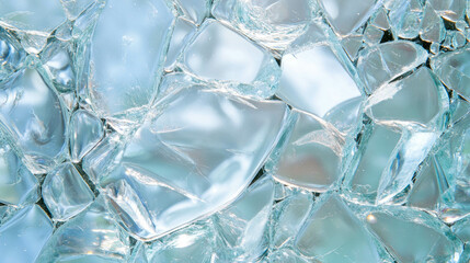 Poster - Silver broken glass background with organic fragmentation for artistic design