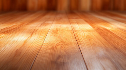 Poster - Smooth polished wooden floor texture for interior design and backgrounds