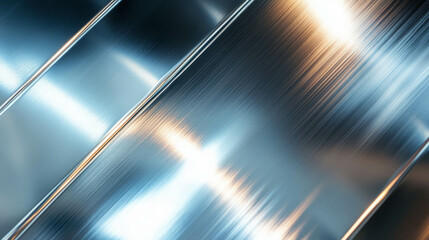 Poster - Abstract metallic surface with smooth finish and sharp lines for modern design