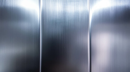 Poster - Soft brushed aluminum metal texture for industrial design and modern background