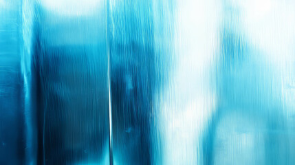 Poster - Soft brushed stainless steel texture with blue tones for modern design and background use