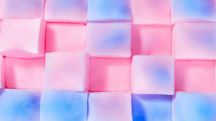 Poster - Soft foam blocks texture with pastel colors and gentle lighting for design