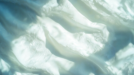 Poster - Dreamy atmosphere with soft light filtering through lace fabric for serene design concepts