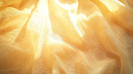 Poster - Soft light gently filtering through delicate lace fabric background
